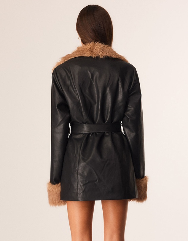 SNDYS - Cedric Faux Fur Leather Jacket