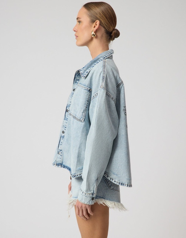 ONE TEASPOON - Je T'Aime Denim Shacket - Whisper Blue