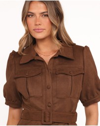 Petal & Pup - Talina Mini Dress - Brown