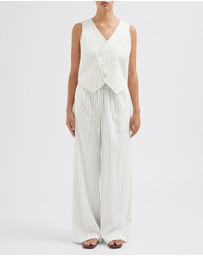 FRIEND of AUDREY - The Stripe Tie Waist Trouser