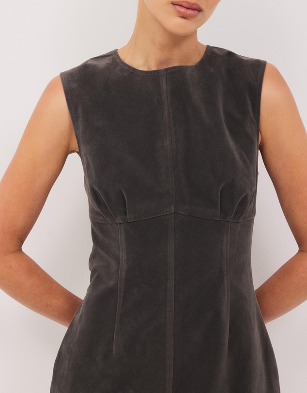 Calli - Maslow Faux Suede Mini Dress
