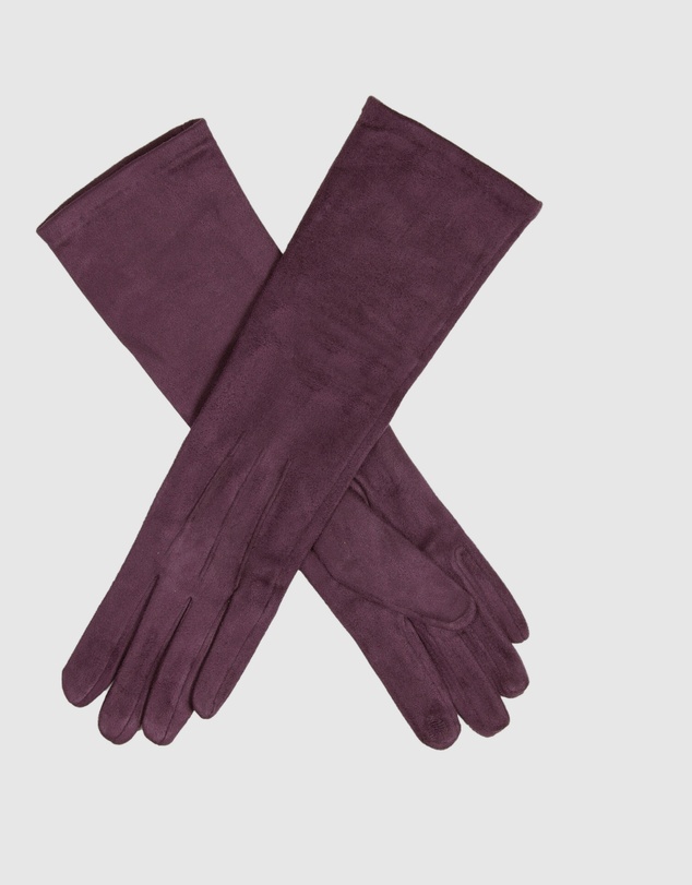 DENTS - Touchscreen Long Velour-Lined Faux Suede Gloves