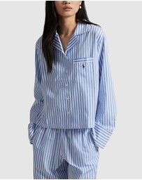 Polo Ralph Lauren - Shirting Stripes Cotton Long Sleeve Button Down Pyjama Set