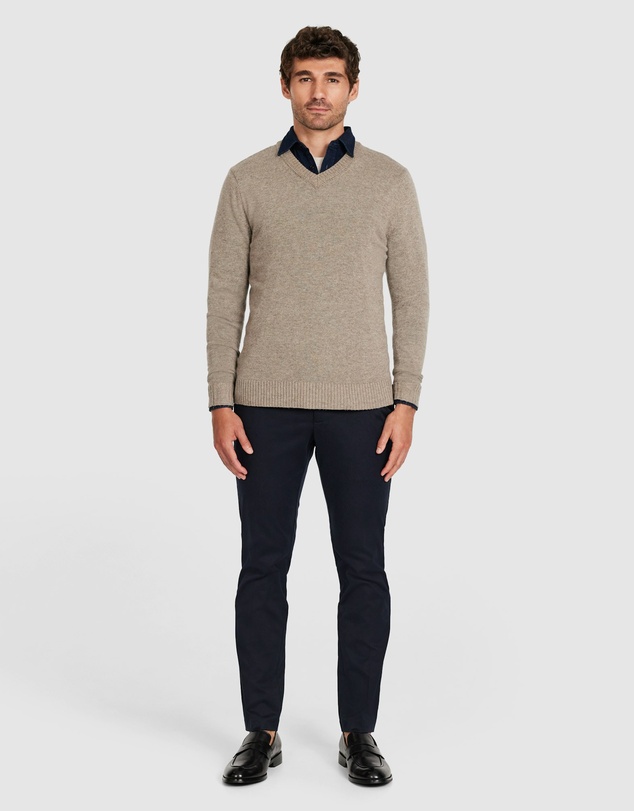 Tarocash - Orion Textured V Neck Knit
