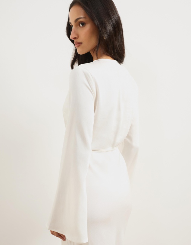 Atmos&Here - Dani Wrap Long Sleeve Midi Dress