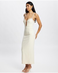 Romance by Honey and Beau - Gisella Pearl Detail Midi Dress