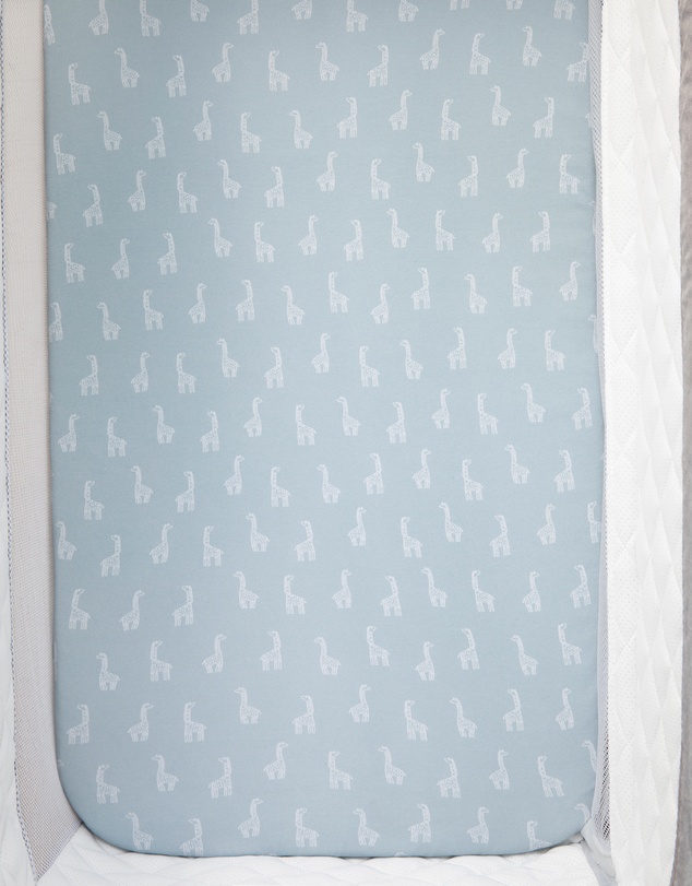 Living Textiles - 2 Pack Organic Bedside Sleeper Fitted Sheet - Wild Safari