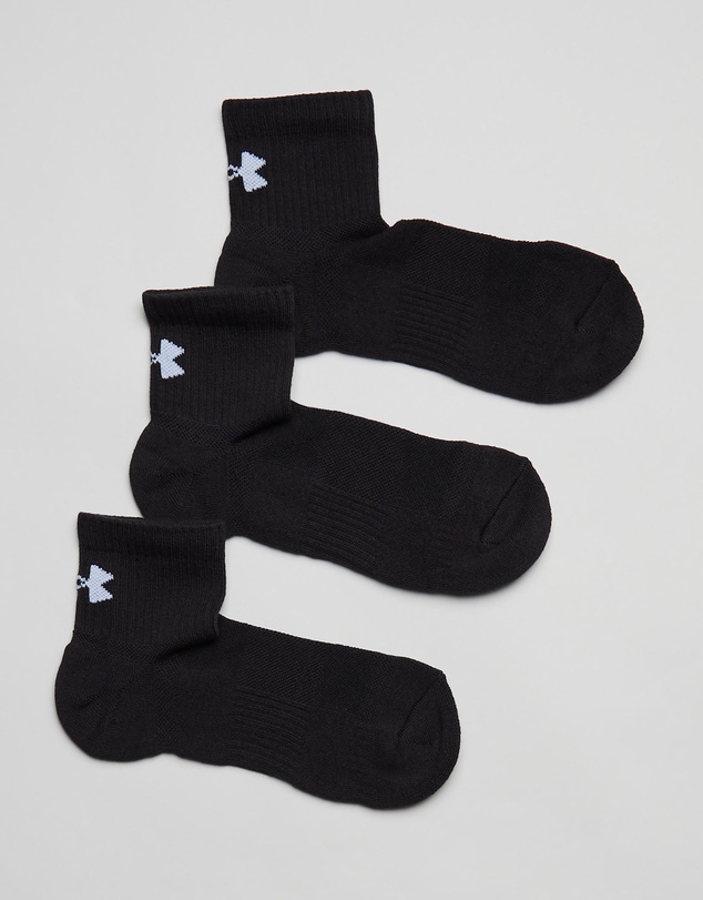 Under Armour - 3-Pack UA Training Cotton Quarter Socks