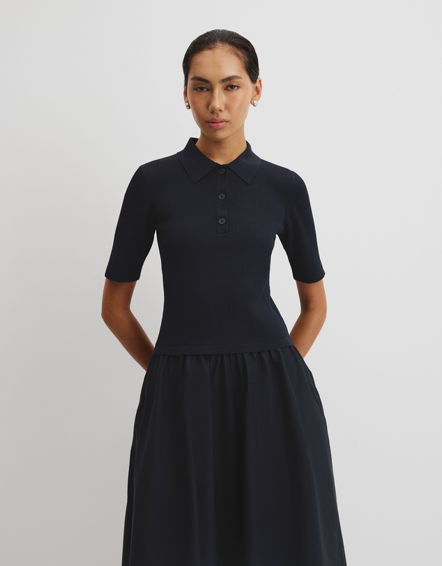 Country Road - Mix Media Knit Dress