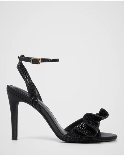 Forever New - Shayla Side Bow Jewelled Heeled Sandals