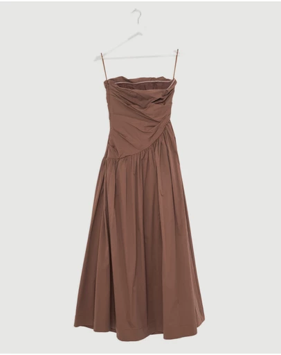 Revibe - Repaired AERE Kiera Strapless Midi Dress - AU 10