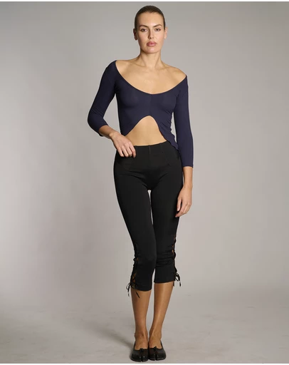 Love and Nostalgia - Sarah Lace Up Capri Legging