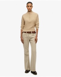 Superdry - Brushed Cable Half Zip Knit