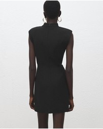 M.N.G - Dress With Metal Embellishment And Cut-Out