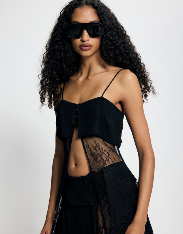Lover - Malina Layered Lace Tunic Top
