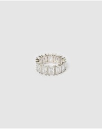 Izoa - Aaliyah Ring Silver Clear