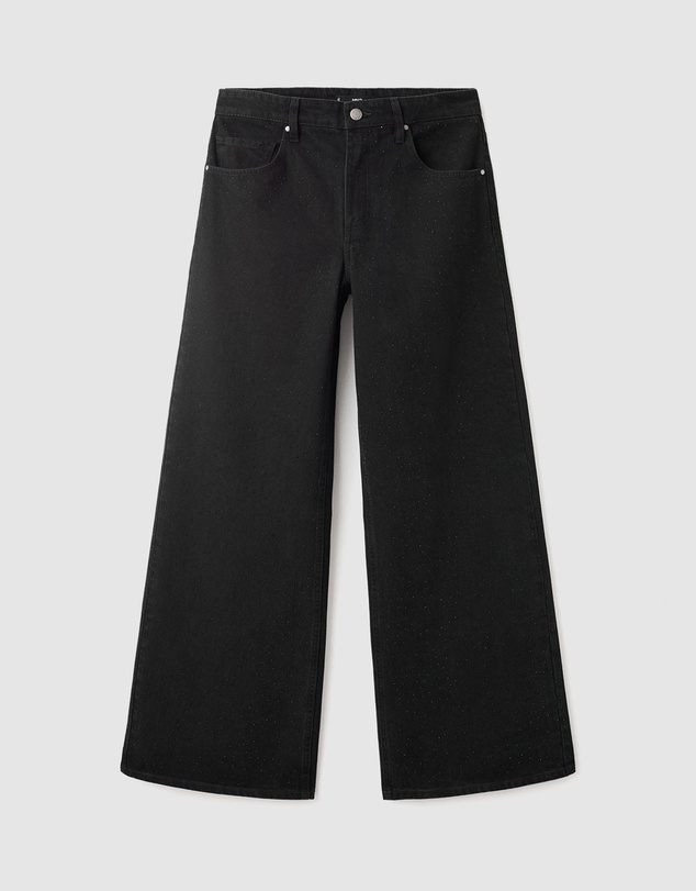 M.N.G - Wide-Leg Jeans With Rhinestones