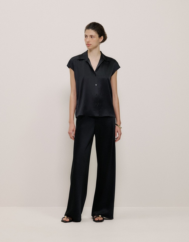 Trenery - Satin Bias Cut Pant in Black