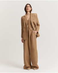 Country Road - Textured Double-breasted Blazer