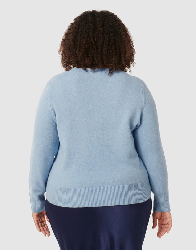 Forever New Curve - Sabrina Curve Button Cuff Knit Jumper