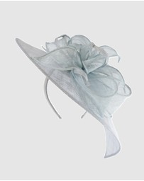 Max Alexander - Large Blue Sinamay Fascinator Hat