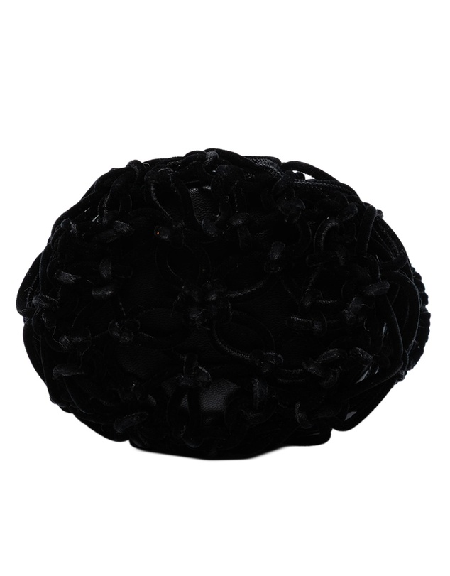 Pre-Loved by Azura Reborn - Pre-Loved Braided Velvet Goatskin Drawstring Bucket