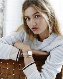 Rosefield - The West Village Pink Watch and Rose Earrings Set