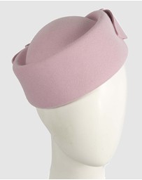 Max Alexander - Felt Pink Pillbox Hat