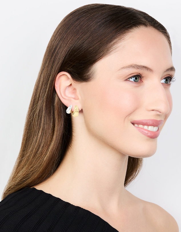 Lovisa - Mixed Metal Hoop Earrings 2-Pack