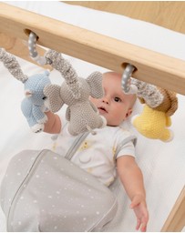 Living Textiles - 2 Pack Stroller Toys - Elephant & Hippo