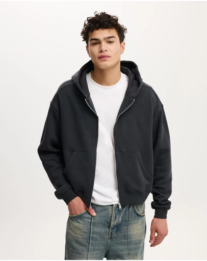 Cotton On - Cropped Zip Up Hoodie