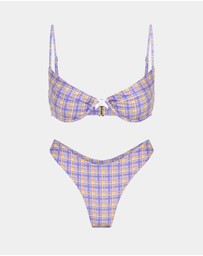 Insight - India Blurred Check Underwire Bikini Set