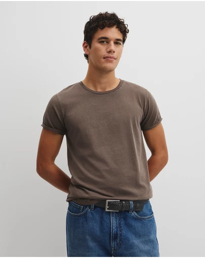Country Road - Australian Cotton Longline Garment Dye T-shirt