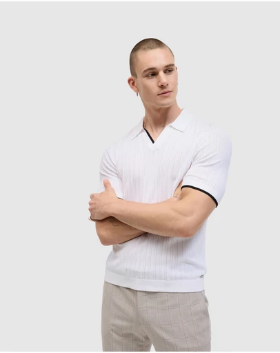 Politix - Anderson Stripe Texture Knit Polo