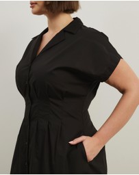 Atmos&Here Curvy - Marcy Pin Tuck Midi Dress