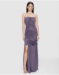 Christopher Esber - Shibari Jersey Ruched Strapless Dress