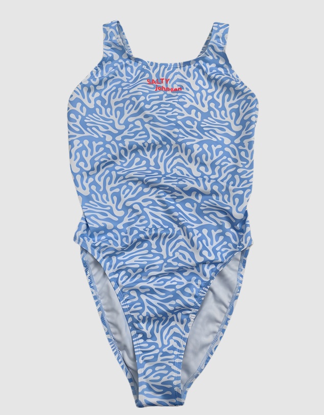 Salty Johnson - Blue Coral Thick Strap One Piece