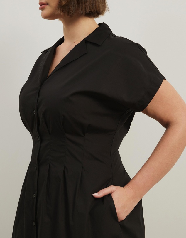 Atmos&Here Curvy - Marcy Pin Tuck Midi Dress