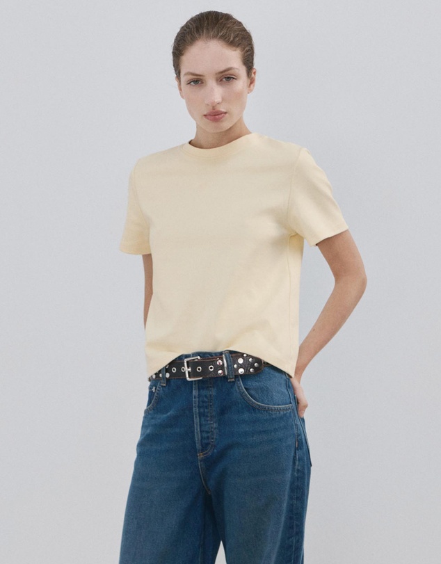 M.N.G - Short-Sleeved Cotton T-Shirt