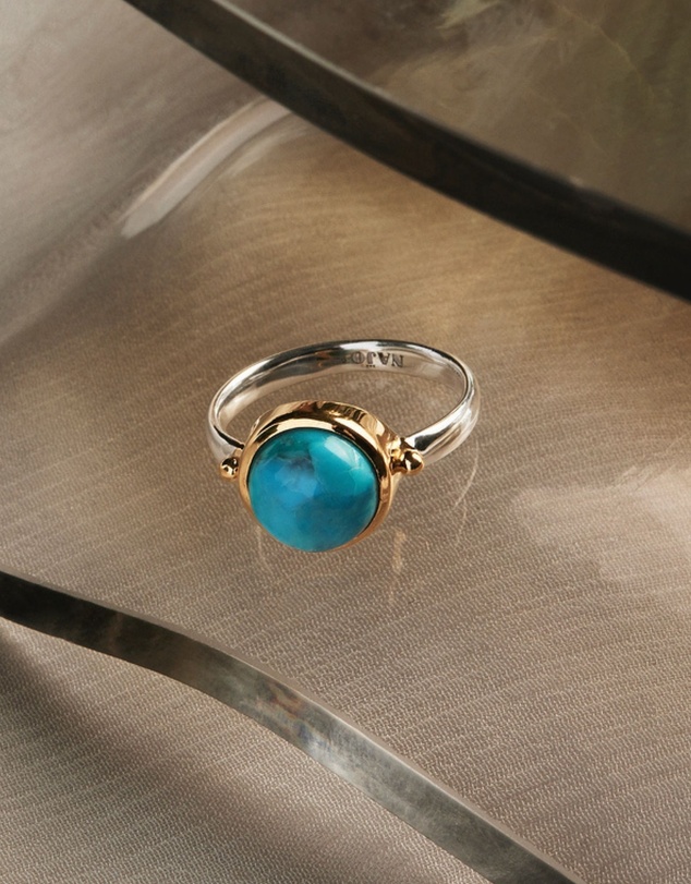 Najo - The Enchantress Two-Tone Turquoise Ring