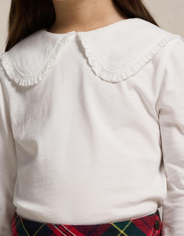 Polo Ralph Lauren - Ruffled Cotton Jersey Tee - Kids