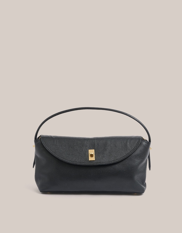 VESTIRSI - Sloane Large Black Leather Top Handle Crossbody