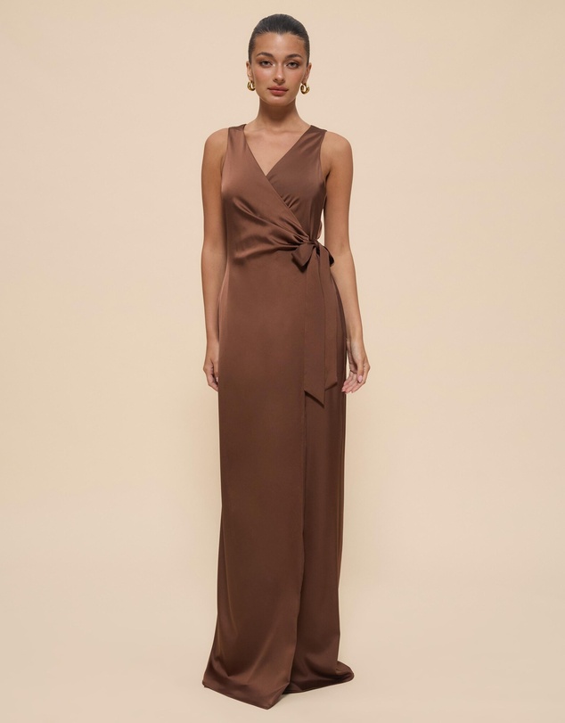 Revibe - Repaired CHANCERY Lani Sleeveless Wrap Maxi Dress - AU 14