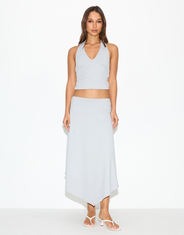 Dazie - Vacay Reversible Jersey Midi Skirt