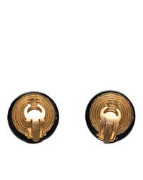 Pre-Loved by Azura Reborn - Pre-Loved CC Resin and Gold Plated Button Clip On Earrings