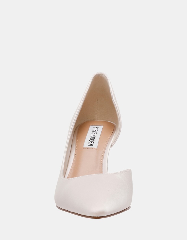Steve Madden - Vena Ivory Pearl Satin Heels