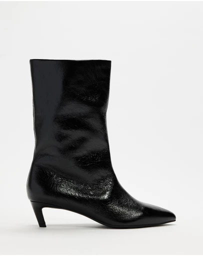 AERE - Nara Leather Heeled Boots