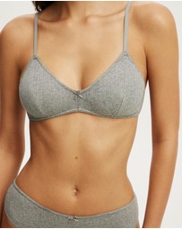 Cotton On Body - Cotton Pointelle Triangle Padded Bralette