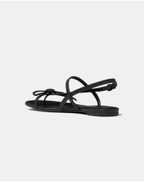Kate Spade - Loop Smooth Leather Flat Sandals