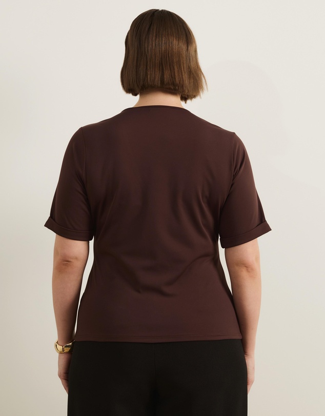 Atmos&Here Curvy - Deep V-Neck T-Shirt